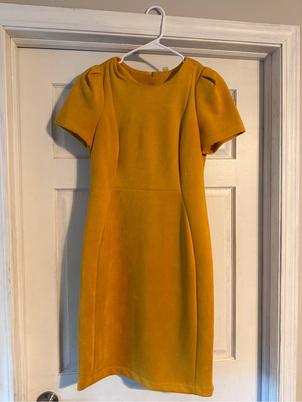 Women's Mustard Short Sleeve Dress